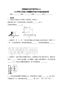 河南省驻马店市遂平县2023-2024学年八年级上学期期中学业水平测试物理试卷(含答案)