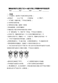 湖南省岳阳市云溪区八校2024届九年级上学期期中联考物理试卷(含答案)