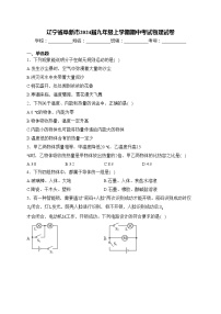 辽宁省阜新市2024届九年级上学期期中考试物理试卷(含答案)