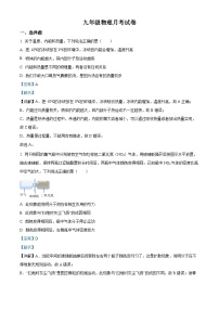 18，湖南省澧县银谷国际实验学校2023-2024学年九年级上学期10月月考物理试题