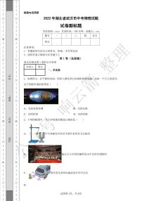 2022年湖北省武汉市中考物理试题