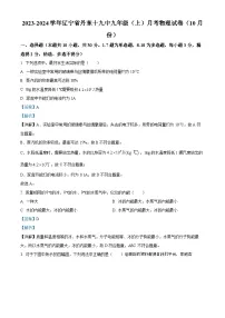 12，辽宁省丹东市第十九中学2023-2024学年九年级上学期10月月考物理试题