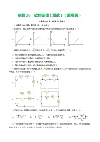 2024年中考物理一轮复习 专题16  欧姆定律（测试） （全国通用）