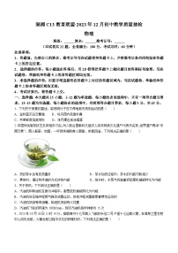 湖南省湖湘13教育联盟2023-2024学年九年级上学期12月月考物理试题