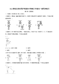 沪科版八年级全册第十章 机械与人第二节 滑轮及其应用优秀课堂检测