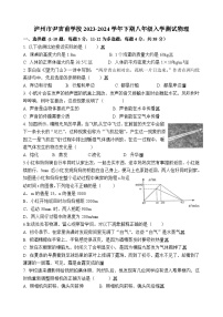 四川省泸州市龙马潭区泸州市龙马潭区尹吉甫学校2023-2024学年八年级下学期开学物理试题