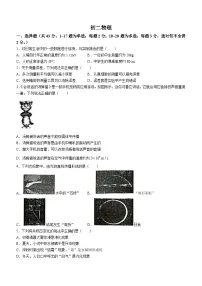 河北省石家庄市栾城区石家庄市第四十八中学2023-2024学年八年级上学期开学物理试题(无答案)