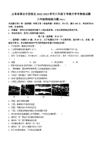 山东省泰安市岱岳区2022-2023学年八年级下学期开学考试物理试题