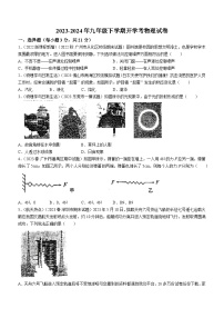 广东省惠州市第二中学2023-2024学年九年级下学期开学考试物理试题()