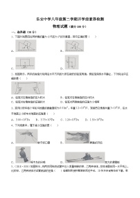 山东省东营市广饶县乐安街道乐安中学2023-2024学年八年级下学期开学考试物理试题()