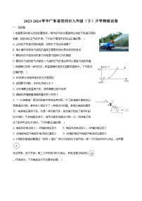 2023-2024学年广东省深圳市九年级（下）开学物理试卷（含解析）