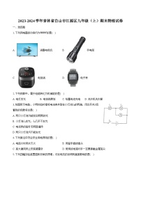 2023-2024学年吉林省白山市江源区九年级（上）期末物理试卷（含解析）