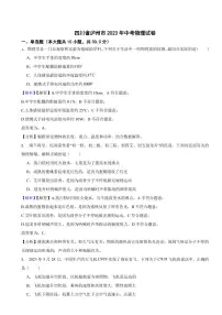 四川省泸州市2023年中考物理试题（附真题解析）