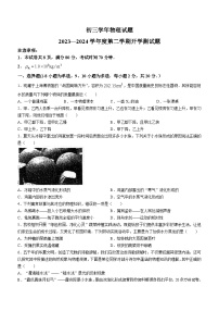 黑龙江省绥化市绥棱县第六中学2023-2024学年九年级下学期开学测试物理试题()