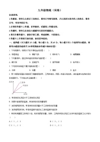 湖南省益阳市大通湖区北洲子镇中学等校联考2021-2022学年九年级上学期期中物理试题（原卷版+解析版）