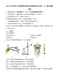 广东省东莞外国语学校2023-2024学年九年级上学期期中考试物理试题（原卷版+解析版）