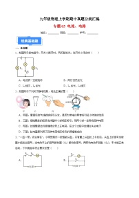 专题05 电流、电路-九年级物理上学期期中真题分类汇编