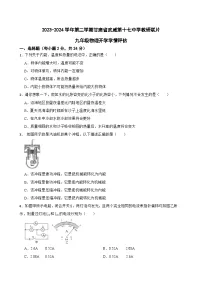 甘肃省武威市凉州区十七中教研联片开学评估测试2023-2024学年九年级下学期开学物理试题
