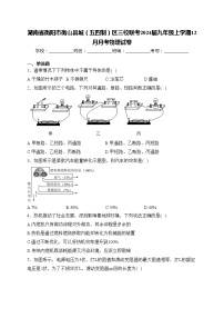 湖南省衡阳市衡山县城（五四制）区三校联考2024届九年级上学期12月月考物理试卷(含答案)