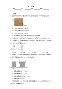 初中物理第九章 压强9.1 压强课后练习题