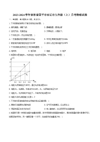 2023-2024学年吉林省四平市双辽市九年级（上）月考物理试卷（含解析）