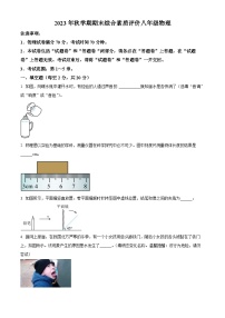 安徽省六安市第九中学2023-2024学年八年级上学期期末考试物理试题（原卷版+解析版）