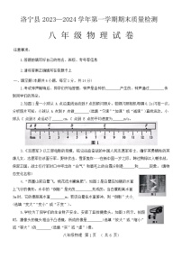 河南省洛阳市洛宁县2023-2024学年八年级上学期1月期末物理试题