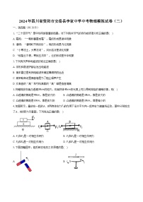 2024年四川省资阳市安岳县李家中学中考物理模拟试卷（二）（含解析）