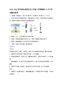 2023-2024学年湖北省武汉市九年级上学期物理10月月考试题及答案
