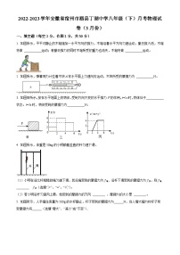 安徽省宿州市泗县丁湖初级中学2022-2023学年八年级下学期3月月考物理试题（原卷版+解析版）