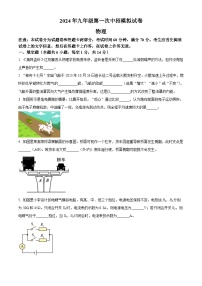 2024年河南省驻马店市西平县中考一模物理试题（原卷版+解析版）