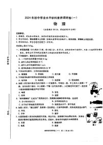 2024年广西南宁市部分学校中考一模物理试题