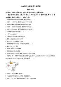 湖南省长沙市中雅培粹学校2023-2024学年九年级下学期入学考物理试题（原卷版+解析版）