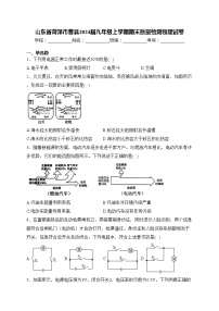 山东省菏泽市曹县2024届九年级上学期期末质量检测物理试卷(含答案)