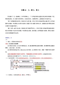 【中考二轮】2024年中考物理重点专练（全国通用）专题08+力、弹力、重力专题训练.zip