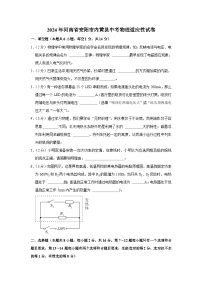 2024年河南省安阳市内黄县中考物理适应性试卷