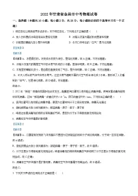 2022年甘肃省金昌市中考物理试题（含解析）