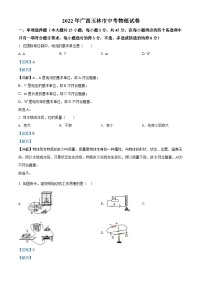 2022年广西玉林市中考物理试题（含解析）