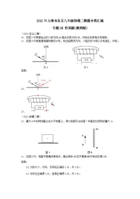 上海市初中毕业生专题08 作图题-2021年中考物理二模分类汇编（上海）（教师版）