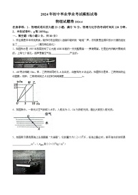 2024年安徽省合肥市新站区中考一模物理试题卷(无答案)