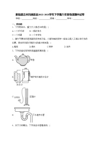 新疆昌吉州玛纳斯县2022-2023学年下学期八年级物理期中试卷(含答案)