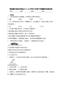 新疆喀什地区巴楚县2022-2023学年八年级下学期期中物理试卷(含答案)