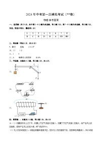 2024年中考第一次模拟考试题：物理（贵州卷）（参考答案及评分标准）