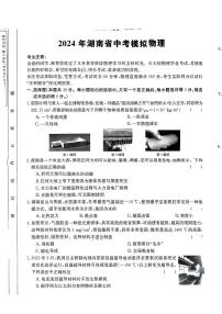 2024年湖南省衡阳县部分学校九年级下学期一模物理试题