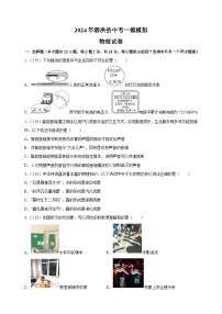 2024年江苏省宿迁市泗洪县中考物理一模模拟试卷（含答案解析）