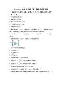 江苏省无锡市滨湖区2023-2024学年八年级下学期期中物理复习卷