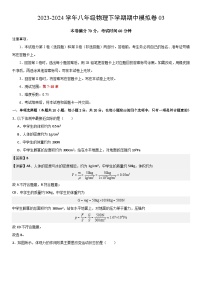 2023-2024学年初中下学期期中考试 八年级物理期中模拟卷（深圳专用）