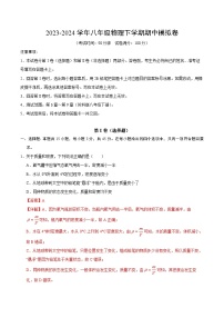 2023-2024学年初中下学期期中考试 八年级物理期中模拟卷（苏科版，6_9章）