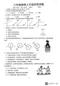 湖南省株洲市二中莲花中学2023-2024学年八年级下学期3月月考物理试题