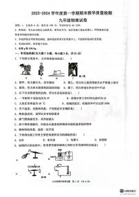 广东省惠州市惠东县2023-2024学年九年级上学期1月期末物理试题